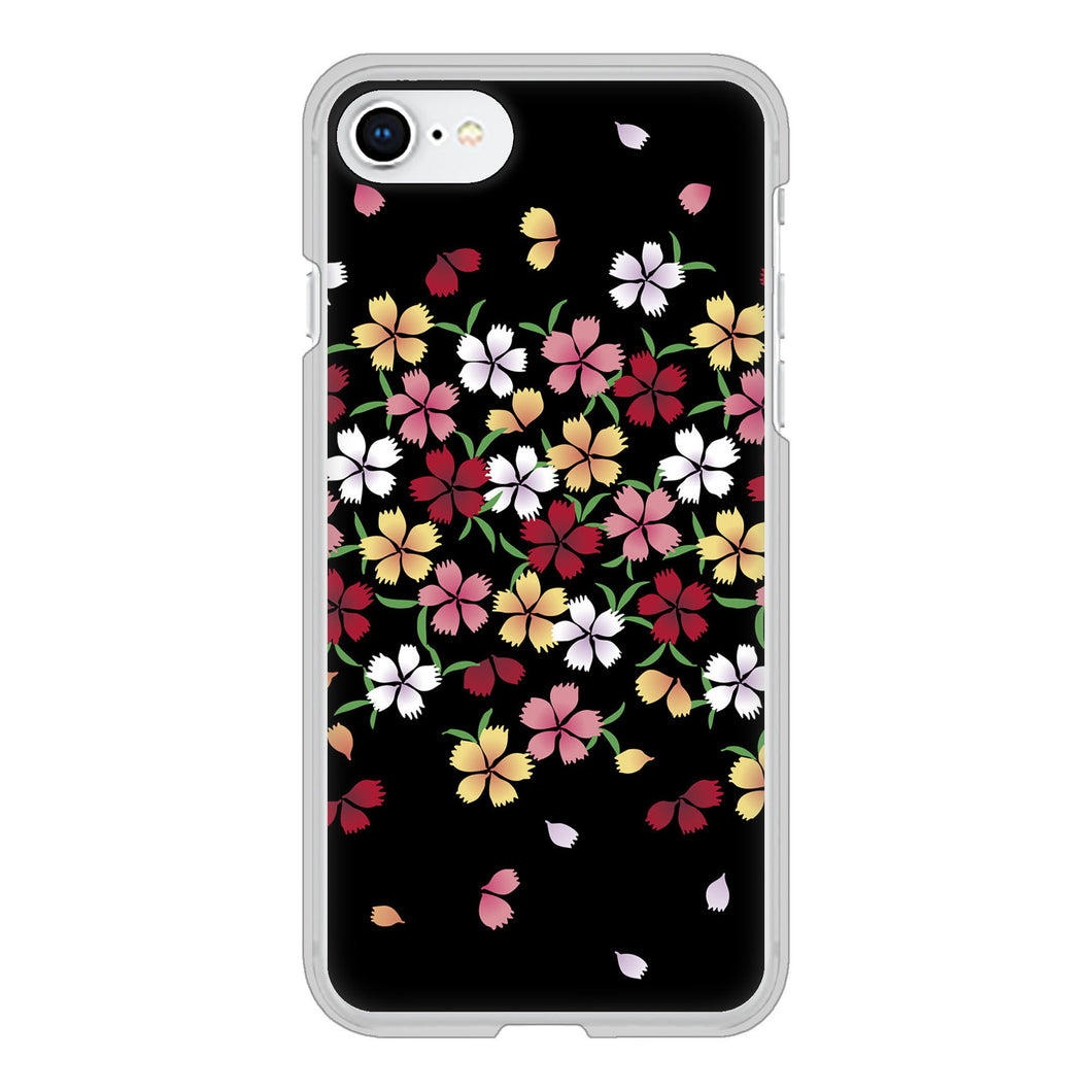 iPhone SE (第2世代) 高画質仕上げ 背面印刷 ハードケース 和花柄