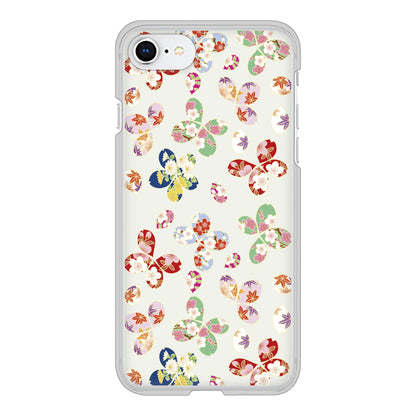 iPhone SE (第2世代) 高画質仕上げ 背面印刷 ハードケース 和花柄