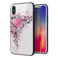 iPhone X 強化ガラス＆TPUスマホケース ガラプリ【007 スタイリッシュハート】