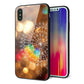 iPhone X 強化ガラス＆TPUスマホケース ガラプリ【KM884 観覧車と笛吹】