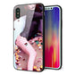 iPhone X 強化ガラス＆TPUスマホケース ガラプリ【KM885 バラ風呂】