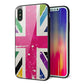 iPhone X 強化ガラス＆TPUスマホケース ガラプリ【SC806 ユニオンジャック ピンクビンテージ】