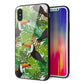 iPhone X 強化ガラス＆TPUスマホケース ガラプリ【SC894 ボタニカル トロピカルバード】