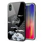 iPhone X 強化ガラス＆TPUスマホケース ガラプリ【YC906 雲竜01】