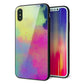 iPhone X 強化ガラス＆TPUスマホケース ガラプリ【YJ294 デザイン色彩】