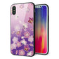 iPhone X 強化ガラス＆TPUスマホケース ガラプリ【YJ324 和柄 桜 もみじ】