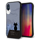 iPhone X スマホケース 「SEA Grip」 グリップケース Sライン 【012 屋根の上のねこ】 UV印刷