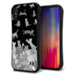 iPhone X スマホケース 「SEA Grip」 グリップケース Sライン 【AG887 ネコ積もり 黒】 UV印刷