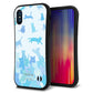 iPhone X スマホケース 「SEA Grip」 グリップケース Sライン 【AG888 ネコ積もり 水色】 UV印刷