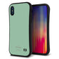 iPhone X スマホケース 「SEA Grip」 グリップケース Sライン 【KM931 くすみカラー グリーン】 UV印刷