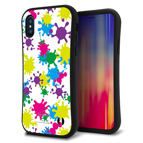 iPhone X スマホケース 「SEA Grip」 グリップケース Sライン 【MA878 ペイントホワイト】 UV印刷