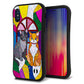 iPhone X スマホケース 「SEA Grip」 グリップケース Sライン 【MA995 ステンドグラス ネコ】 UV印刷