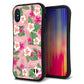iPhone X スマホケース 「SEA Grip」 グリップケース Sライン 【SC882 ハワイアンアロハレトロ ピンク】 UV印刷