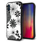 iPhone X スマホケース 「SEA Grip」 グリップケース Sライン 【SC912 花柄モノトーン 01】 UV印刷