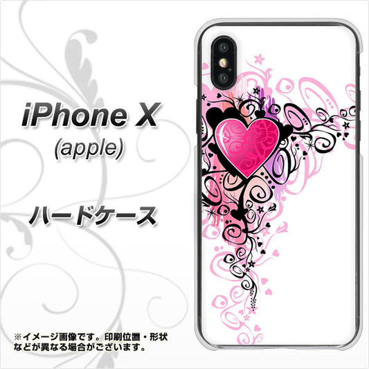 iPhone X 高画質仕上げ 背面印刷 ハードケース【007 スタイリッシュハート】