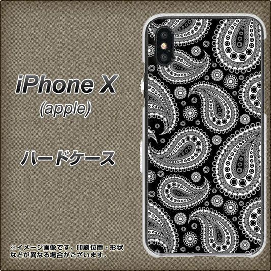 iPhone X 高画質仕上げ 背面印刷 ハードケース【421 ベイズリー】