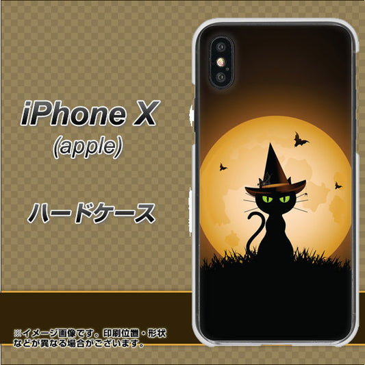 iPhone X 高画質仕上げ 背面印刷 ハードケース【440 猫の魔法使い】