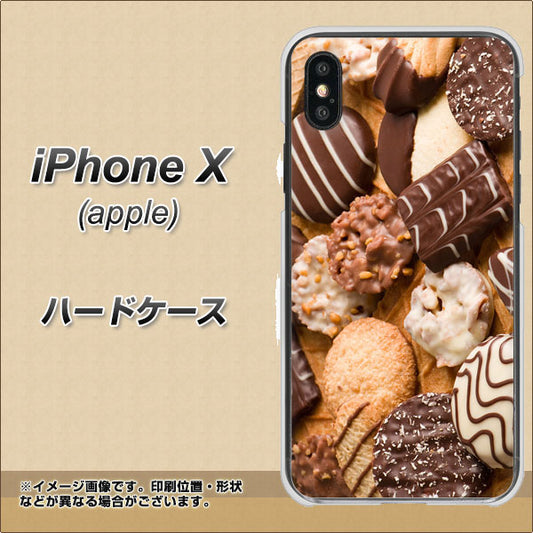 iPhone X 高画質仕上げ 背面印刷 ハードケース【442 クッキー mix】