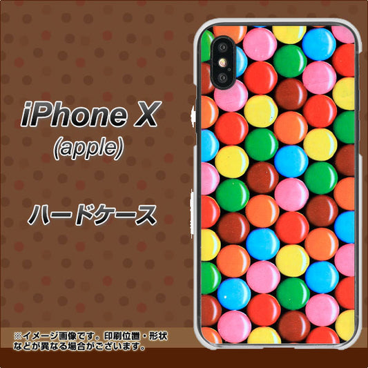 iPhone X 高画質仕上げ 背面印刷 ハードケース【448 マーブルチョコ】