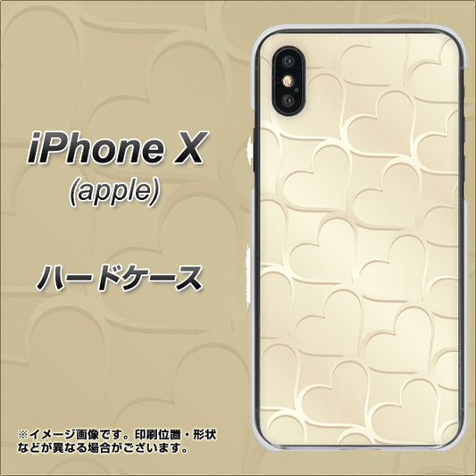 iPhone X 高画質仕上げ 背面印刷 ハードケース【630 かくれハート】