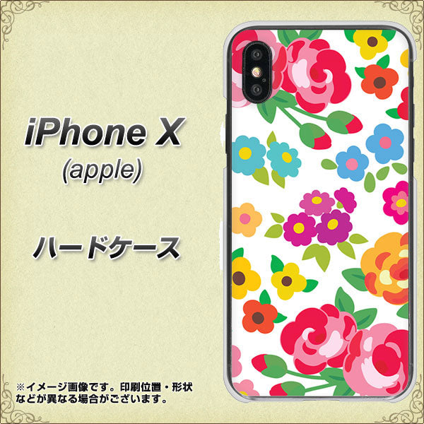 iPhone X 高画質仕上げ 背面印刷 ハードケース【776 5月のフラワーガーデン】