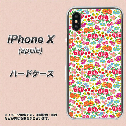 iPhone X 高画質仕上げ 背面印刷 ハードケース【777 マイクロリバティプリントWH】