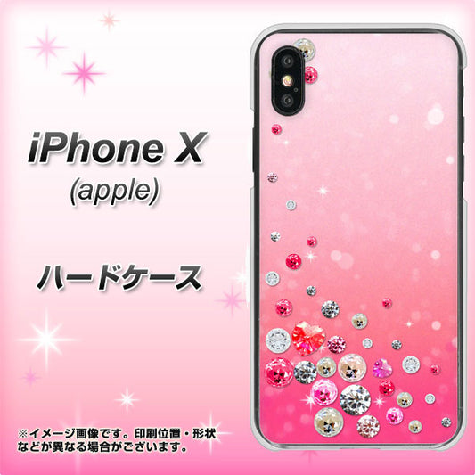 iPhone X 高画質仕上げ 背面印刷 ハードケース【SC822 スワロデコ風プリント】