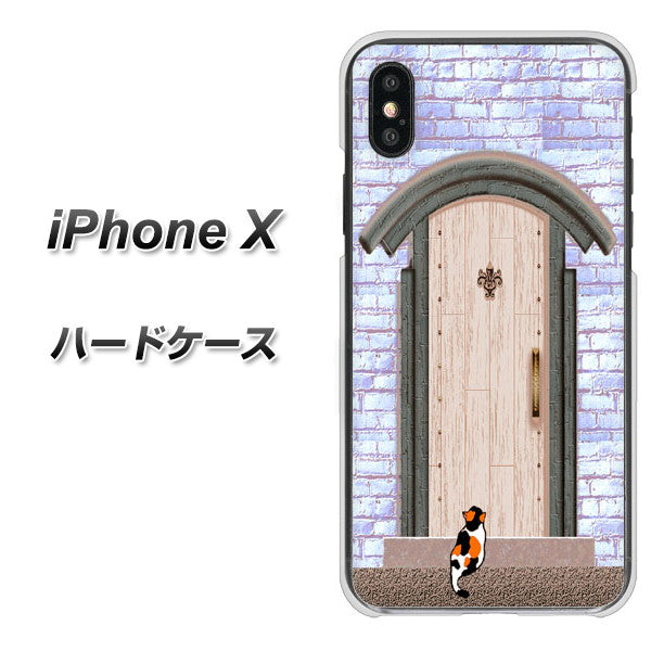 iPhone X 高画質仕上げ 背面印刷 ハードケース【YA952 石ドア02 素材クリア】