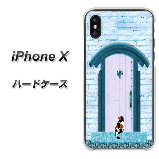 iPhone X 高画質仕上げ 背面印刷 ハードケース【YA953 石ドア03 素材クリア】