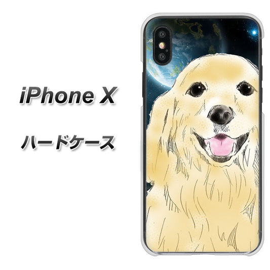 iPhone X 高画質仕上げ 背面印刷 ハードケース【YD826 ゴールデンレトリバー02】