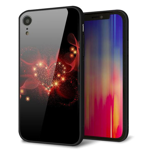 iPhone XR 強化ガラス＆TPUスマホケース ガラプリ【382 ハートの創生】