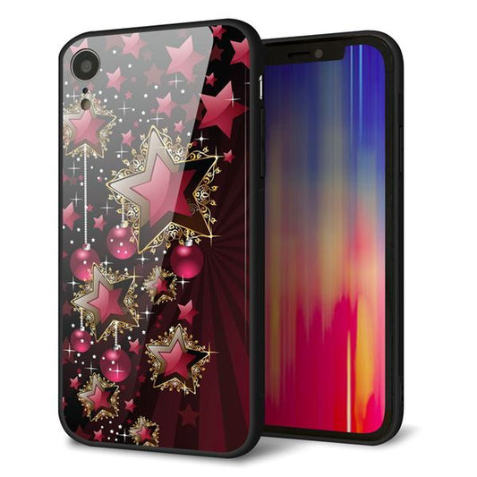 iPhone XR 強化ガラス＆TPUスマホケース ガラプリ【434 星の壁】