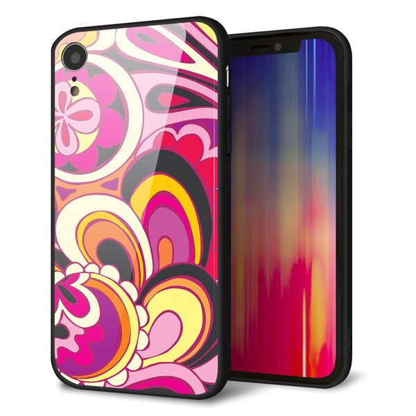 iPhone XR 強化ガラス＆TPUスマホケース ガラプリ【586 ブローアップカラー】