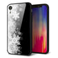 iPhone XR 強化ガラス＆TPUスマホケース ガラプリ【603 白銀と闇】