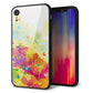 iPhone XR 強化ガラス＆TPUスマホケース ガラプリ【647 ハイビスカスと蝶】