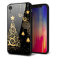 iPhone XR 強化ガラス＆TPUスマホケース ガラプリ【721 その他のカラークリスマスツリー】