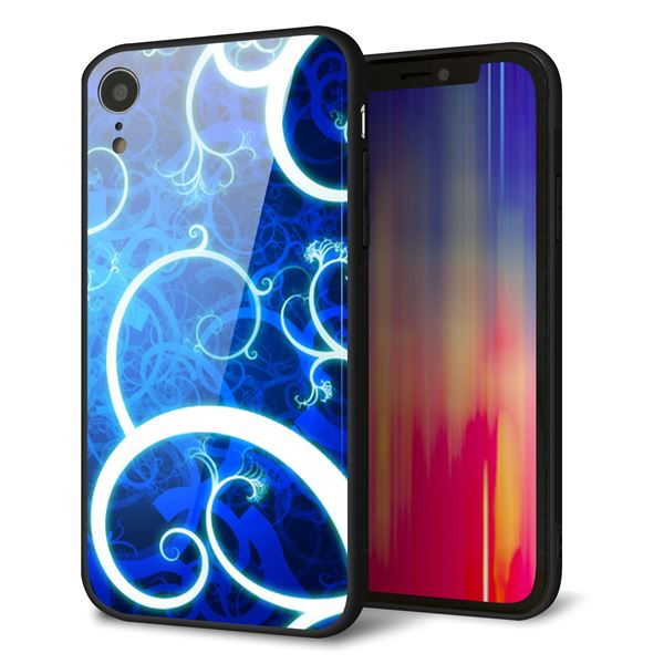 iPhone XR 強化ガラス＆TPUスマホケース ガラプリ【EK850 神秘の草】