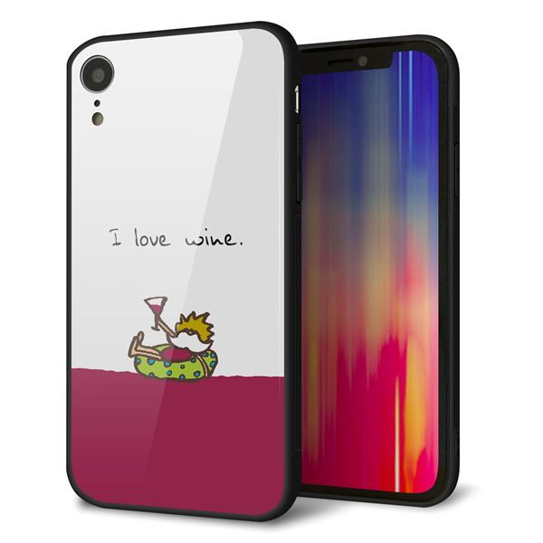 iPhone XR 強化ガラス＆TPUスマホケース ガラプリ【IA811  ワインの神様】