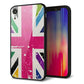 iPhone XR 強化ガラス＆TPUスマホケース ガラプリ【SC806 ユニオンジャック ピンクビンテージ】