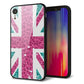 iPhone XR 強化ガラス＆TPUスマホケース ガラプリ【SC807 ユニオンジャック ピンクヒョウ柄】