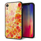 iPhone XR 強化ガラス＆TPUスマホケース ガラプリ【SC867 リバティプリント フルールドパルファン（イエロー）】