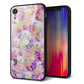 iPhone XR 強化ガラス＆TPUスマホケース ガラプリ【SC873 リバティプリント プレスドフラワー（パープル）】