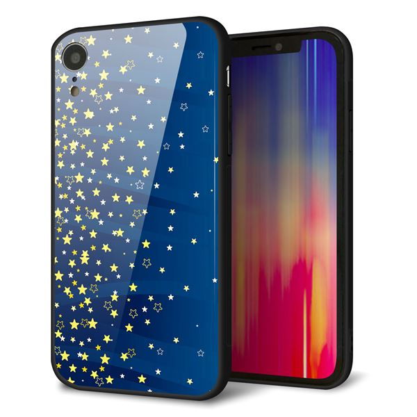 iPhone XR 強化ガラス＆TPUスマホケース ガラプリ【VA842 満天の星空】