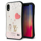 iPhone XR スマホケース 「SEA Grip」 グリップケース Sライン 【1104 クラフト写真 ネコ (ハートM) 】 UV印刷