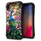 iPhone XR スマホケース 「SEA Grip」 グリップケース Sライン 【MA996 ステンドグラス クジャク】 UV印刷