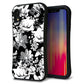 iPhone XR スマホケース 「SEA Grip」 グリップケース Sライン 【SC913 花柄モノトーン 02】 UV印刷