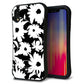 iPhone XR スマホケース 「SEA Grip」 グリップケース Sライン 【SC915 花柄モノトーン 04】 UV印刷