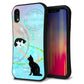 iPhone XR スマホケース 「SEA Grip」 グリップケース Sライン 【YJ329 魔法陣猫 キラキラ パステル 】 UV印刷