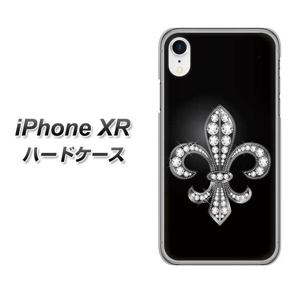 iPhone XR 高画質仕上げ 背面印刷 ハードケース【042 ラインストーン風の印刷ゴージャスユリ】