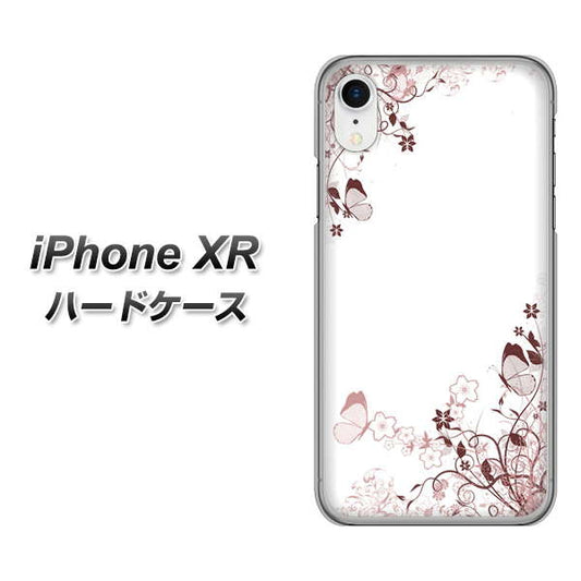 iPhone XR 高画質仕上げ 背面印刷 ハードケース【142 桔梗と桜と蝶】